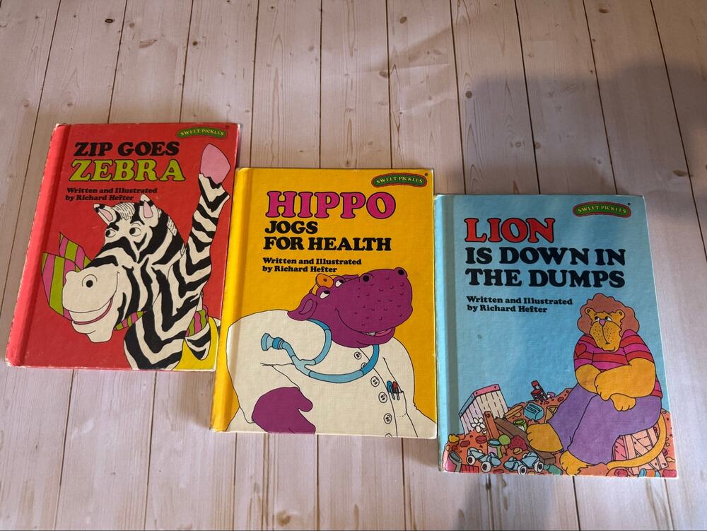Vintage Sweet Pickles Books Lot of 3 Richard Hefter Childrens Stories